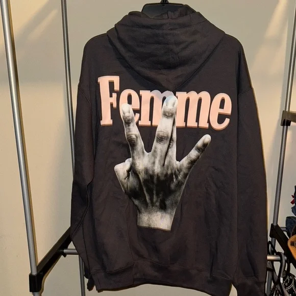 NWT Homme Femme TWISTED FINGERS HOODIE Luxury Streetwear